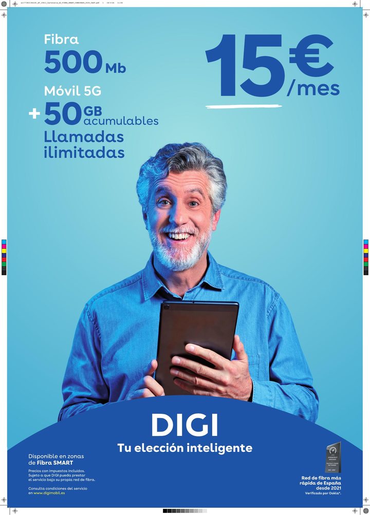 Fibra 500 Mb más móvil con 50 GB por 15 euros al mes — DIGI