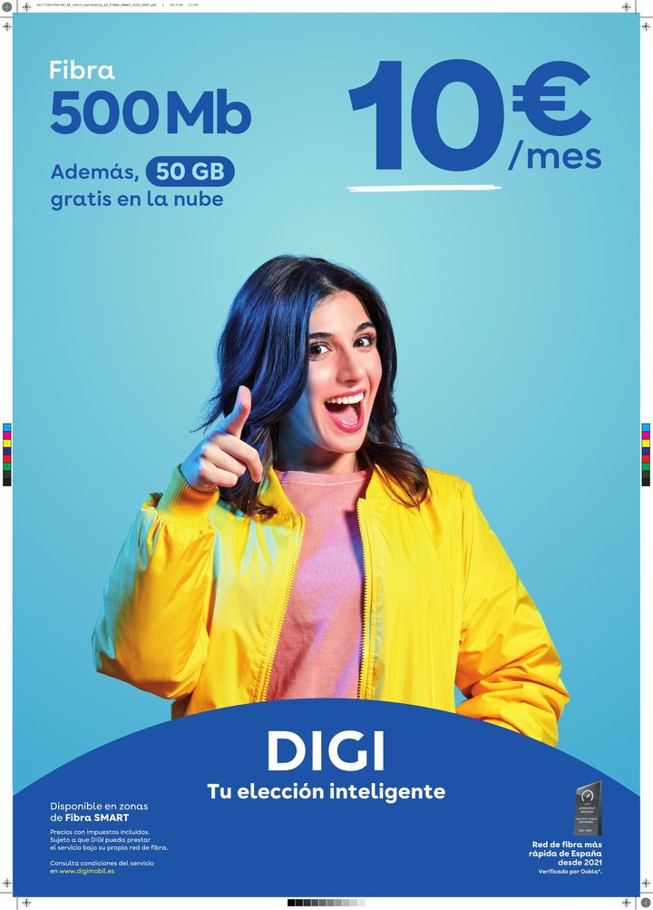 Fibra SMART 500 Mb por 10 euros al mes con 50 GB en la nube — DIGI